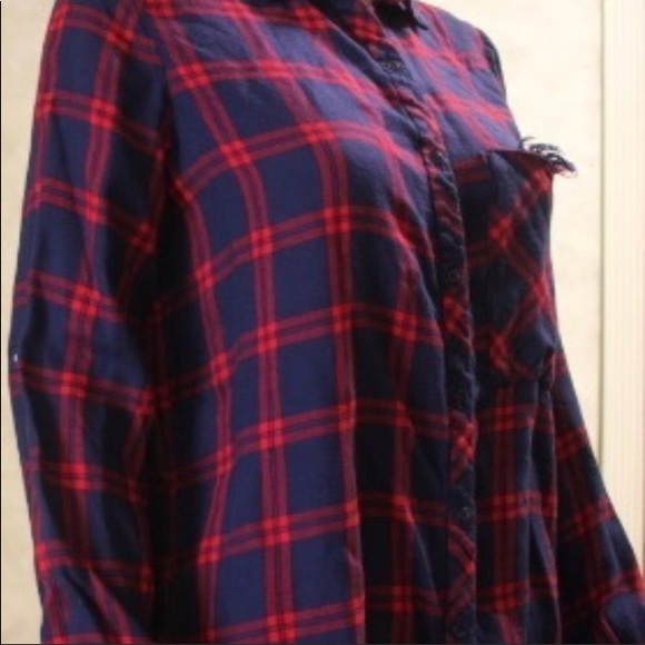 Zara Trafaluc collection red plaid shirt size: M - Picture 2 of 4